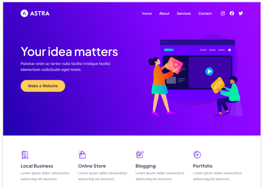 motyw Astra Wordpress