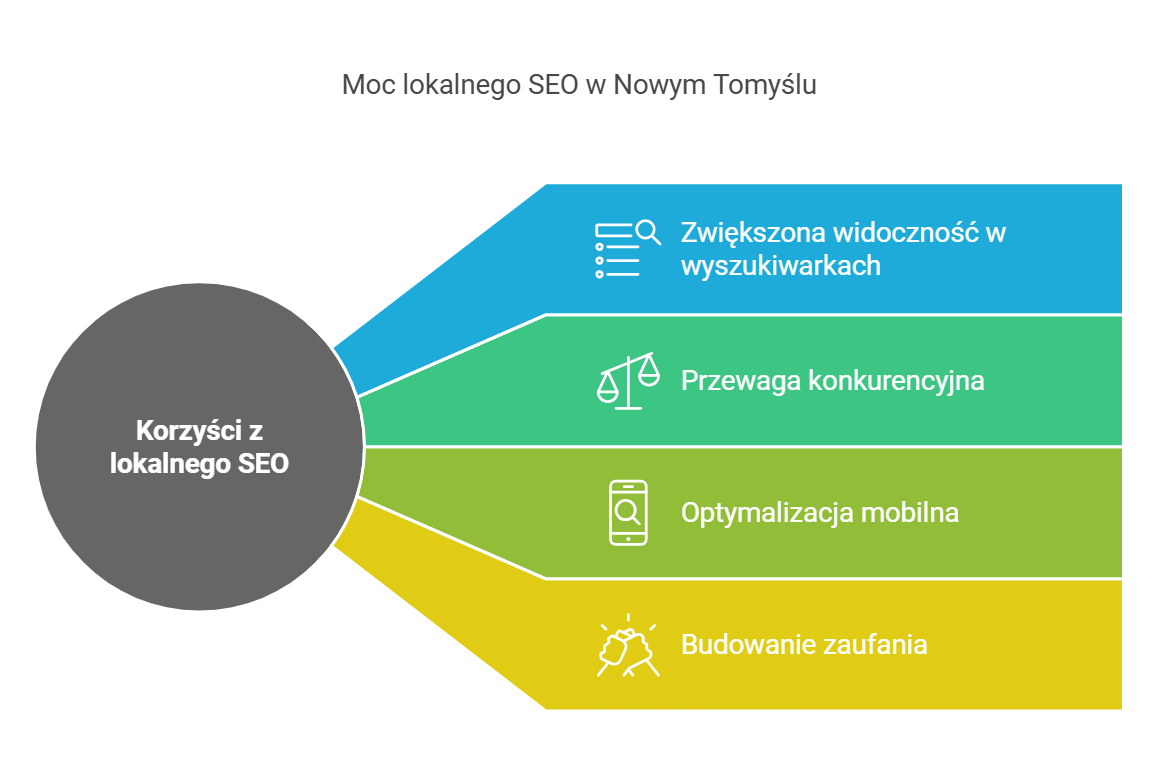Moc lokalnego seo w Nowym Tomyślu - infografika
