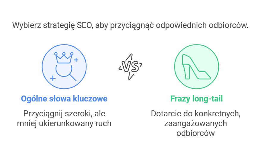 Wybierz strategię SEO, aby przyciągnąć odpowiednich odbiorców.